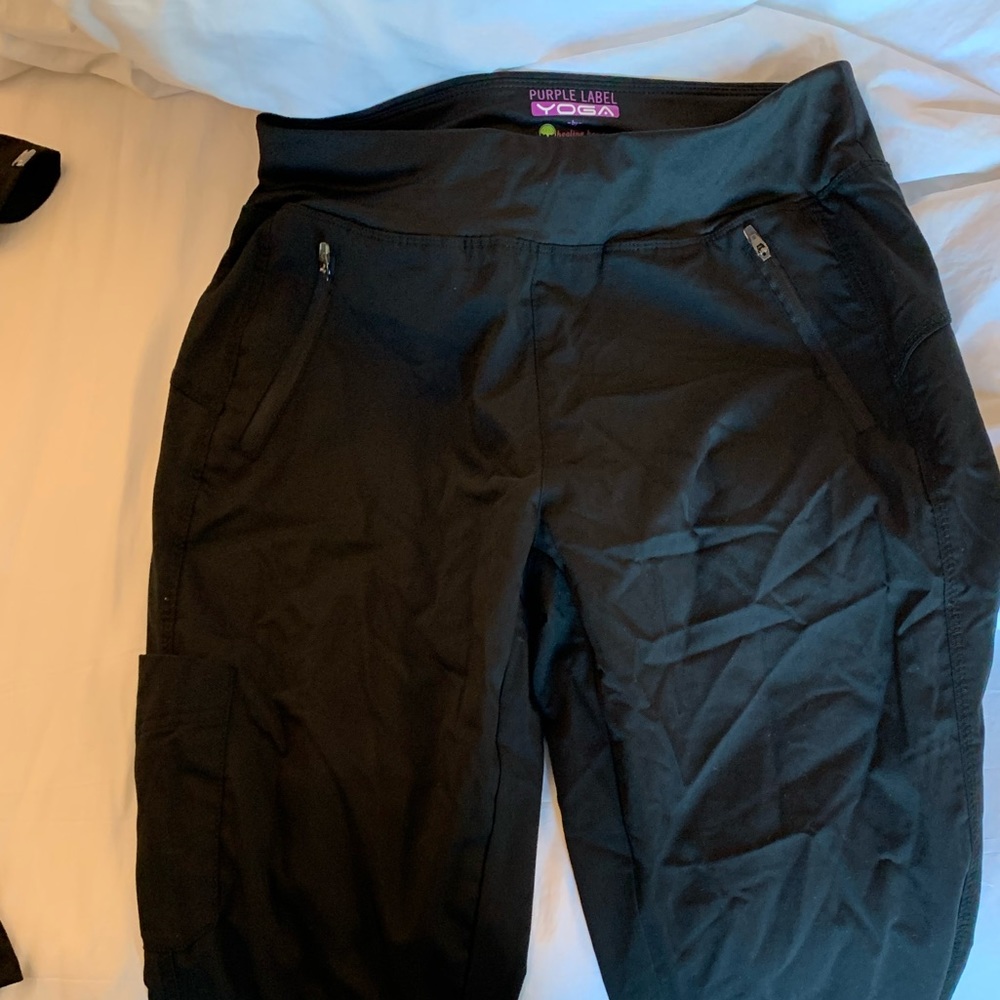 Black scrub pants jogger